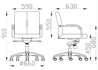 XW-113職員辦(bàn)公(gōng)椅參數
